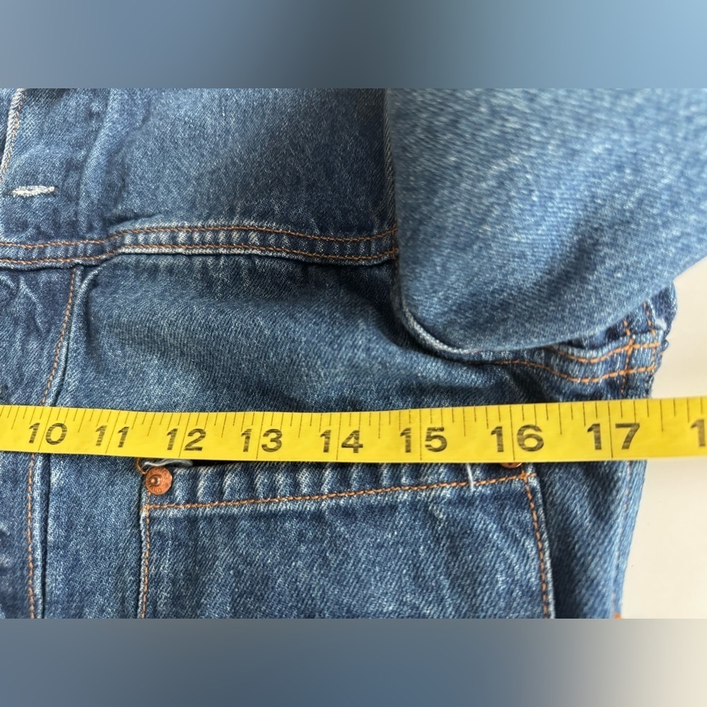 vintage 80s 90s ralph lauren western denim corduroy collar jean jacket - Picture 11 of 13